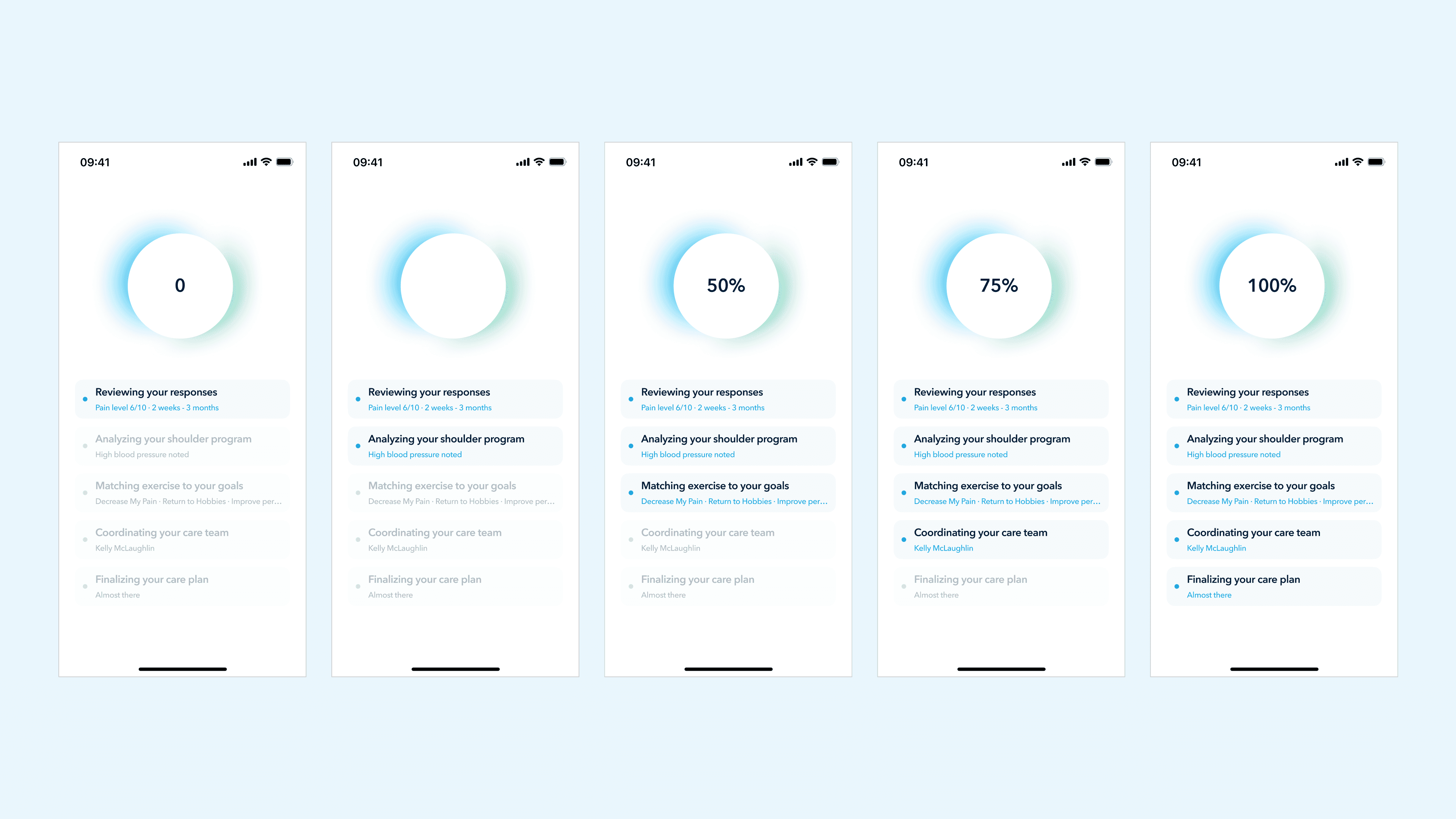 Sara healthcare companion concept screen